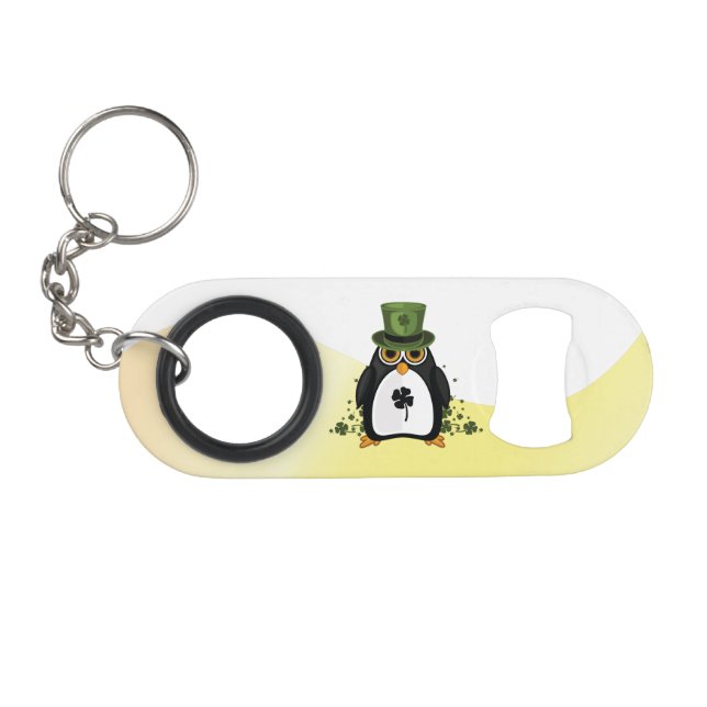 Lucky Penguin St. Patrick's Day Irish Clover Cute (Front (Horizontal))