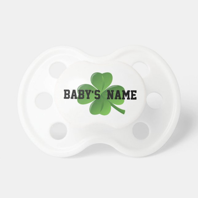 Lucky personalised Irish shamrock Dummy (Front)