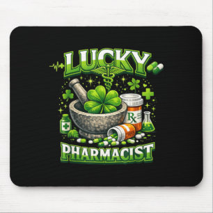 Lucky Pharmacist St Patricks Day Pharmacy Medical Mouse Pad