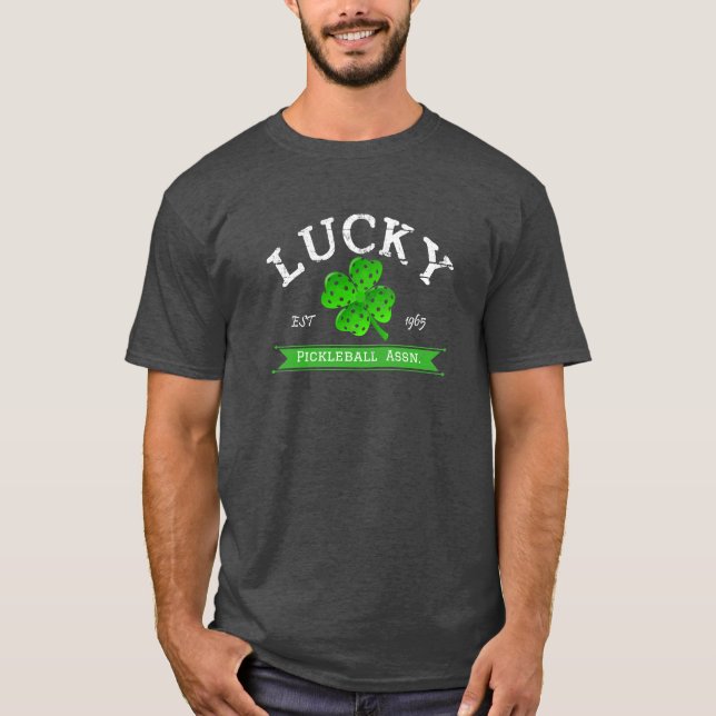 Lucky Pickleball 4 Leaf Clover T-Shirt (Front)