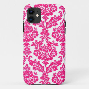 lucky pink damask pattern iPhone 11 case