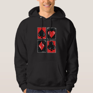 Lucky Playing Cards Full Hand Gambling Gamble Risk Hoodie