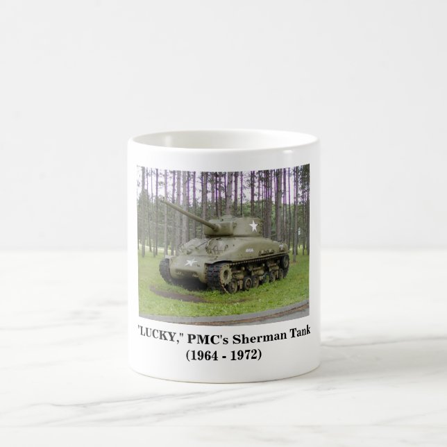 + "Lucky, PMC's Sherman Tank mug (Center)