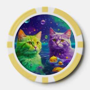 Lucky Pocker Chips for Cat Lovers