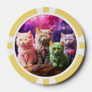 Lucky Pocker Chips for Cat Lovers