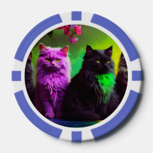 Lucky Pocker Chips for Cat Lovers