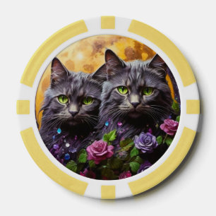 Lucky Pocker Chips for Cat Lovers