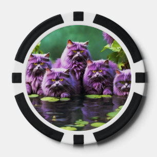 Lucky Pocker Chips for Cat Lovers