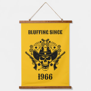 Lucky Poker Skull Hanging Tapestry