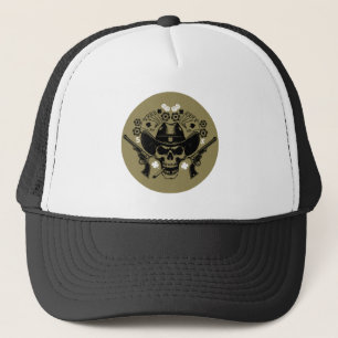 Lucky Poker Skull Trucker Hat
