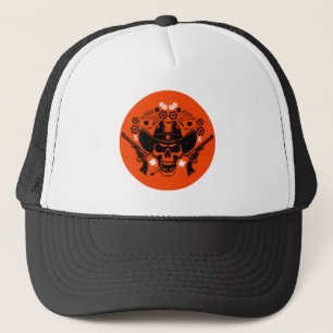 Lucky Poker Skull Trucker Hat