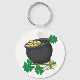 Lucky Pot of Gold Keychain