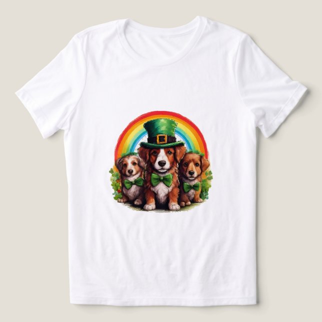 Lucky Pup Parade Tri-Blend Shirt (Design Front)