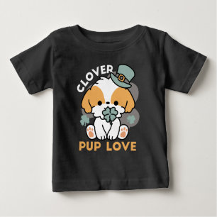 Lucky Pup with Clover – St. Patrick's Day Gift Baby T-Shirt