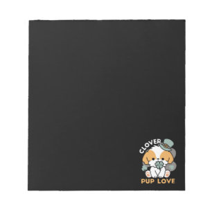 Lucky Pup with Clover – St. Patrick's Day Gift Notepad