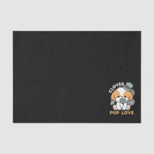 Lucky Pup with Clover – St. Patrick's Day Gift Tissue Paper