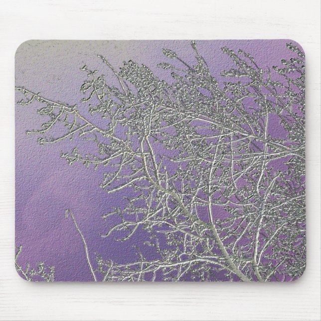 Lucky Purple n Silver Streaks V5 Mouse Pad (Front)