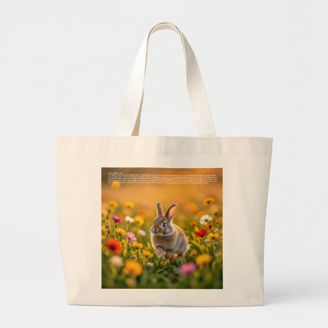 Lucky Rabbit Foot  Large Tote Bag (Front)