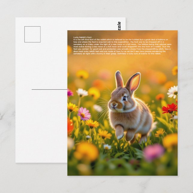 Lucky Rabbit Foot Postcard (Front/Back)