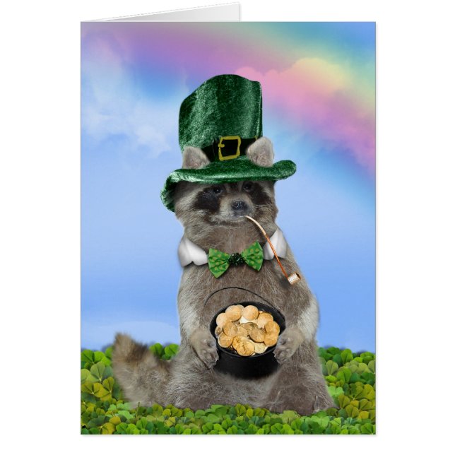 Lucky Racoon card (Front)