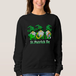 Lucky Rainbow Gnome Happy St Patrick's Day Kids Wo Sweatshirt