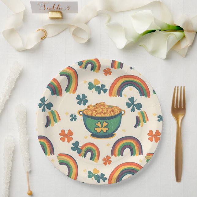Lucky Rainbows Paper Plate (Wedding)