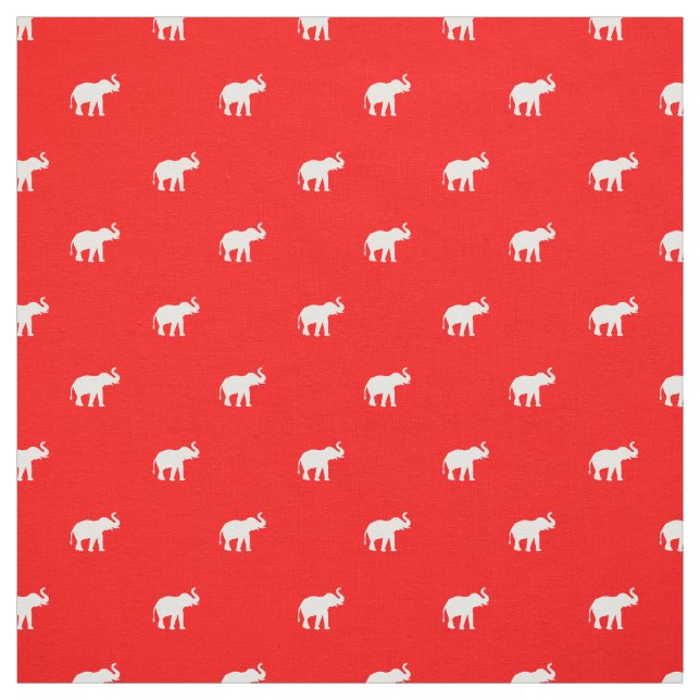 Lucky Red Elephant Fabric (Swatch)