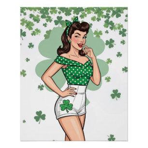 Lucky Retro Glam Poster