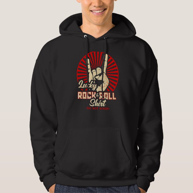Lucky Rock And Roll  8 Hoodie (Front)