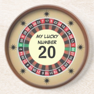 Lucky Roulette Wheel Number Coaster
