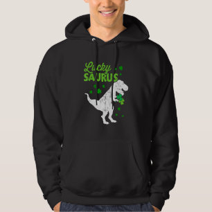 Lucky Saurus dinosaur t-rex for St Patricks day ki Hoodie