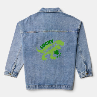 Lucky Saurus – St. Patrick’s Day Dino Denim Jacket