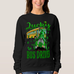 Lucky School Bus Driver St Patrick's Day Saint Pad Sweatshirt