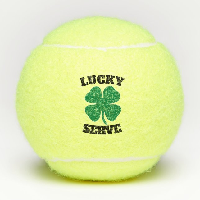 Lucky Serve with Shamrock Tennis Balls (Front)