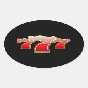 Lucky Seven Oval Sticker