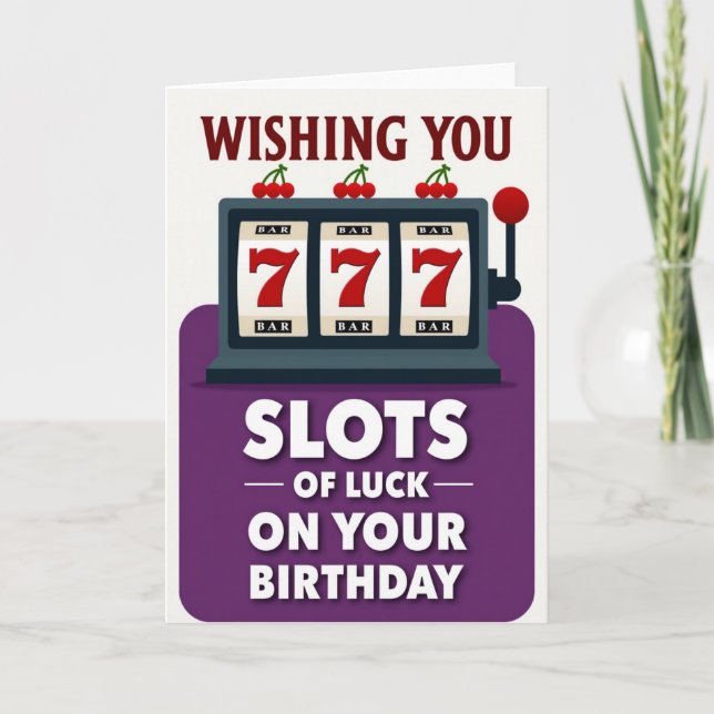 Lucky Sevens Birthday Card (Front)