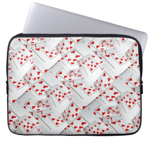 Lucky Sevens Diamonds And Hearts Poker Cards, Laptop Sleeve