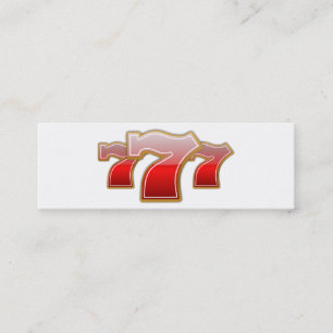 Lucky Sevens - Slot Machine Jackpot Mini Business Card