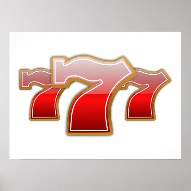 Lucky Sevens - Slot Machine Jackpot Poster (Front)