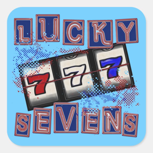 Lucky Sevens Square Sticker (Front)
