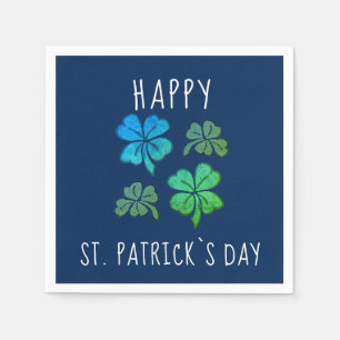 Lucky Shamrock Clover Happy St. Patrick`s day  Napkin