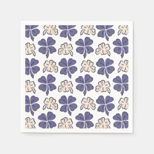 Lucky Shamrock Clover Pattern St. Patrick`s day Napkin