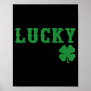 Lucky shamrock fcker funny st patrick's day poster