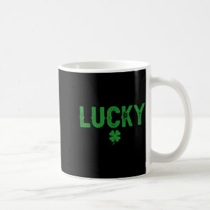 Lucky shamrock funny st patricks day couples coffee mug