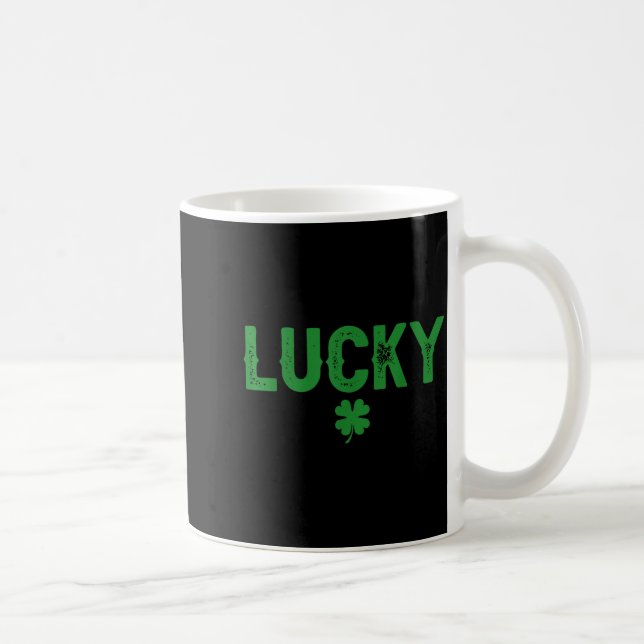 Lucky shamrock funny st patricks day couples  coffee mug (Right)