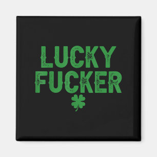 Lucky shamrock funny st patricks day couples magnet