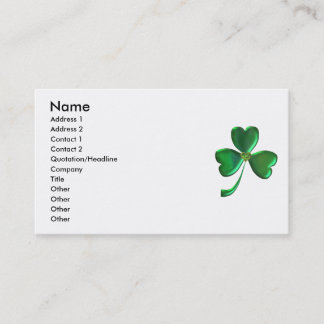 Lucky Shamrock Hearts 1 Business Card