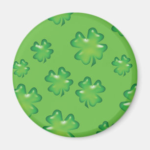 lucky shamrock Irish four-leaf clover St. Patrick Magnet