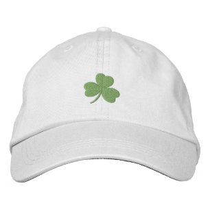 Lucky Shamrock Irish Green Embroidered Hat