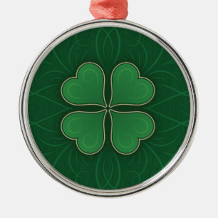 Lucky Shamrock Metal Ornament
